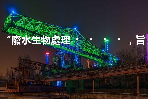 “廢水生物處理，旨在凈化水源，守護(hù)碧水藍(lán)天”